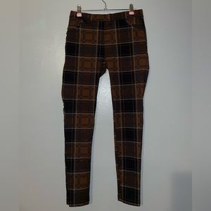 flannel patterned jeggings